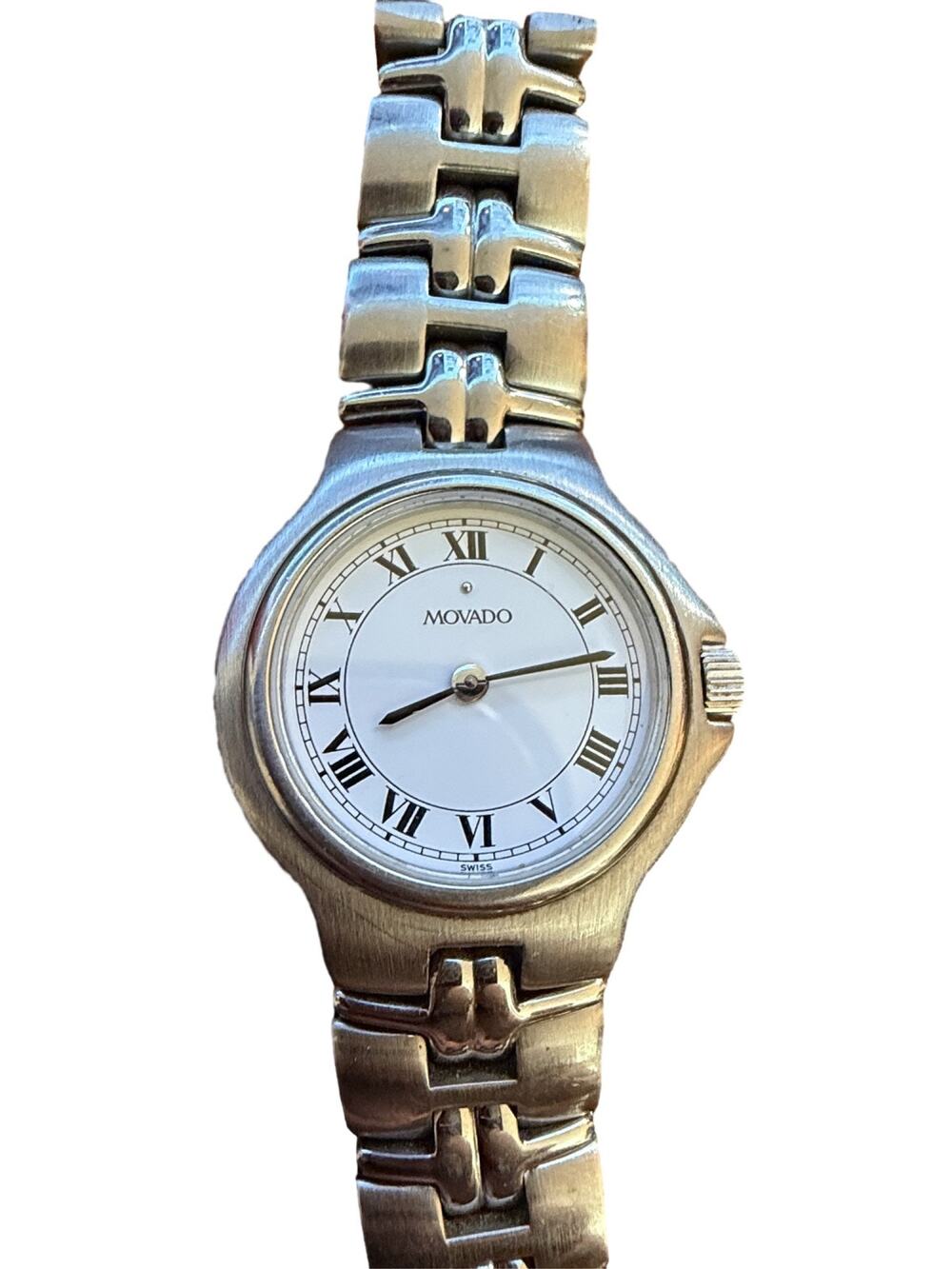 Movado Women's Olympian Watch Stainless Steel White Roman Numeral Dial
